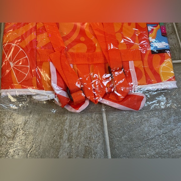 NWT, unopened VIZZY reusable orange/white bag with straps and zipper - Picture 10 of 12